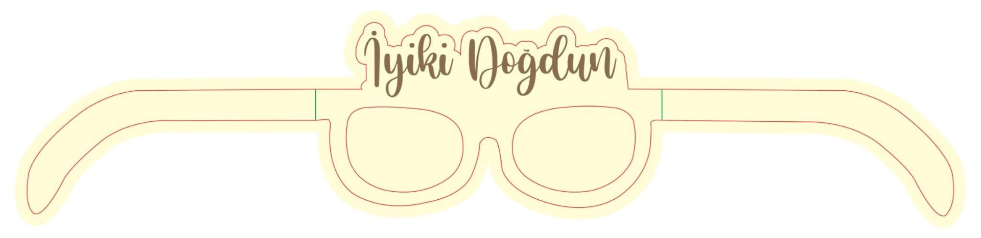 GÖZLÜK İYİKİ DOĞDUN KREM 8 Lİ KAĞIT