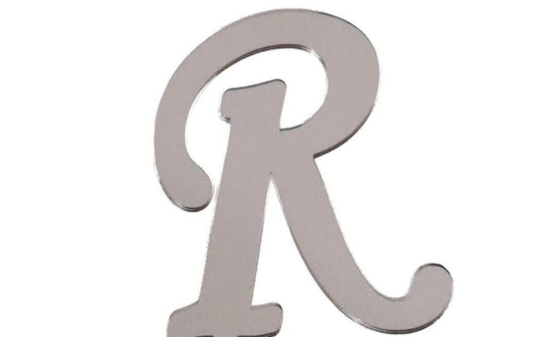 PLEKSİ 20 Lİ HARF GÜMÜŞ NO:R