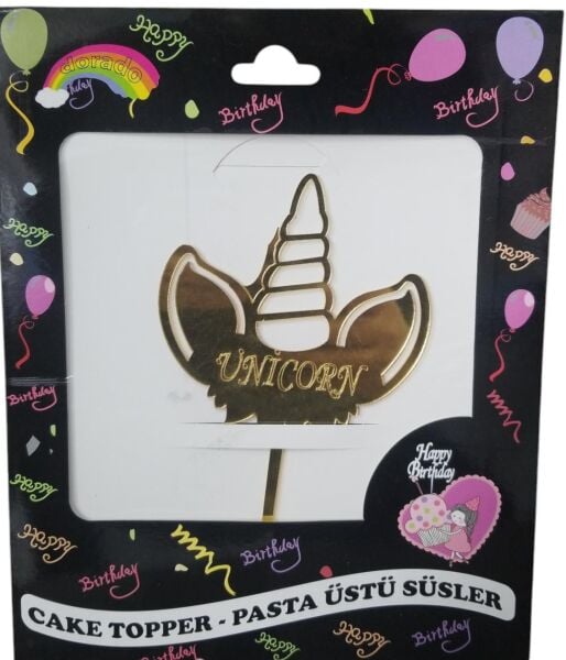 PASTA YAZISI PLEKSİ UNİKORN GOLD