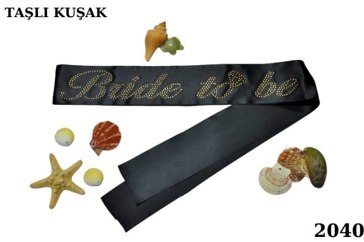 KUŞAK TAŞLI BRİDE TO BE SİYAH ALTIN