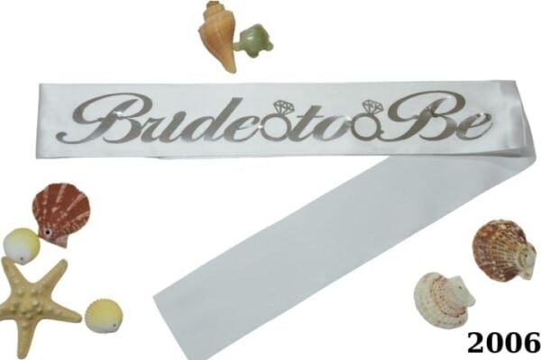 KUŞAK BRIDE TO BE BEYAZ GÜMÜŞ