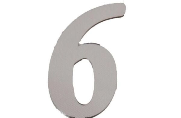 PLEKSİ 20 Lİ RAKAM GÜMÜŞ NO:6