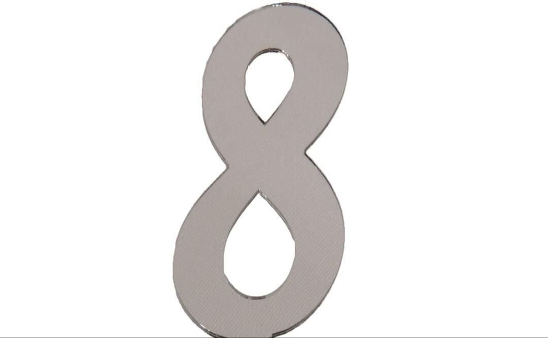 PLEKSİ 20 Lİ RAKAM GÜMÜŞ NO:8