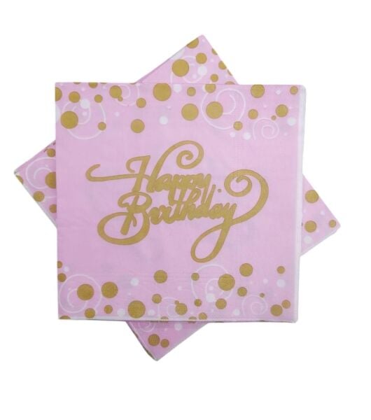 BASKILI PEÇETE HAPPY PEMBE GOLD