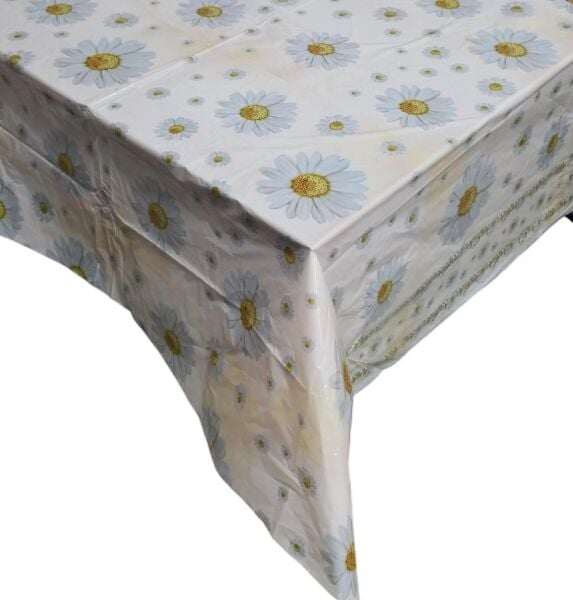 BASKILI MASA ÖRTÜSÜ PAPATYA