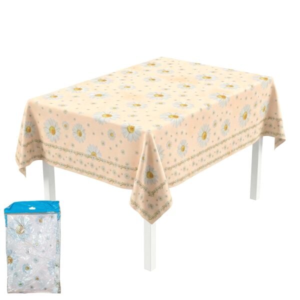 BASKILI MASA ÖRTÜSÜ PAPATYA