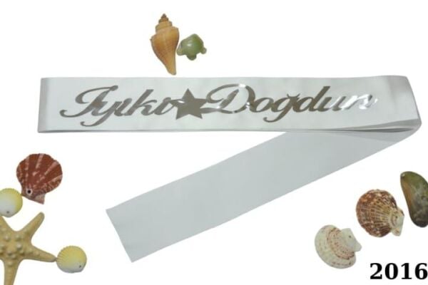 KUŞAK İYİKİ DOĞDUN BEYAZ GÜMÜŞ