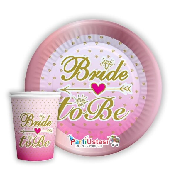 TABAK BARDAK BRİDE TO BE PEMBE