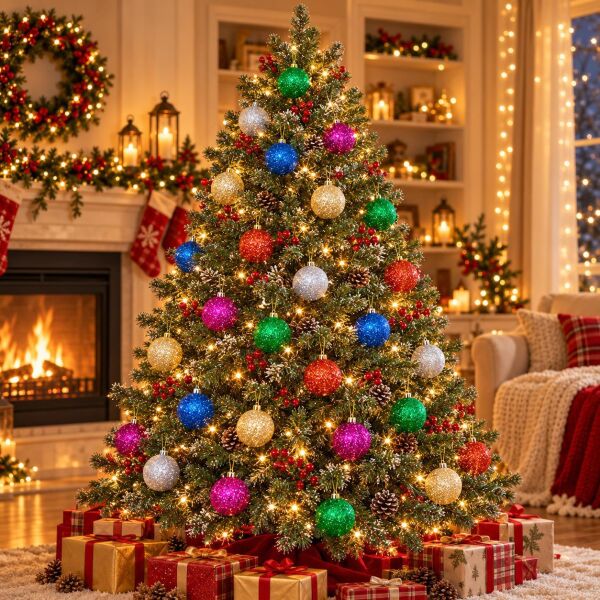 6 CM LÜX SİMLİ NOEL 6 LI MİX (1 KOLİ 120 PK)