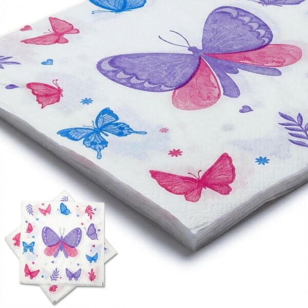 BASKILI PEÇETE KELEBEK