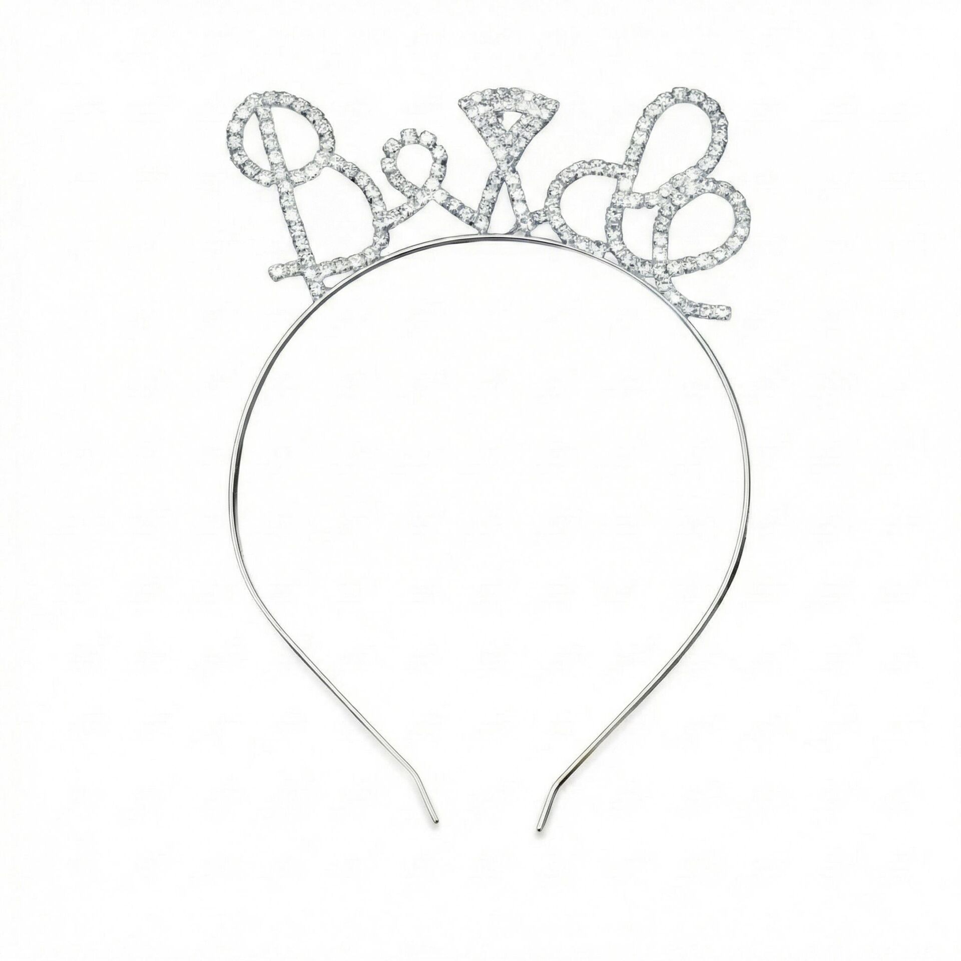 TAÇ TAŞLI METAL BRİDE  GÜMÜŞ