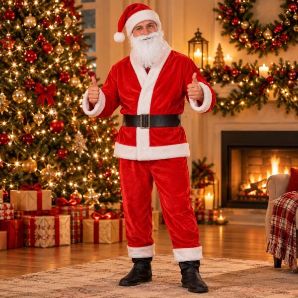 KOSTÜM NOEL BABA YETİŞKİN BAY (1 KOLİ 40 PK)