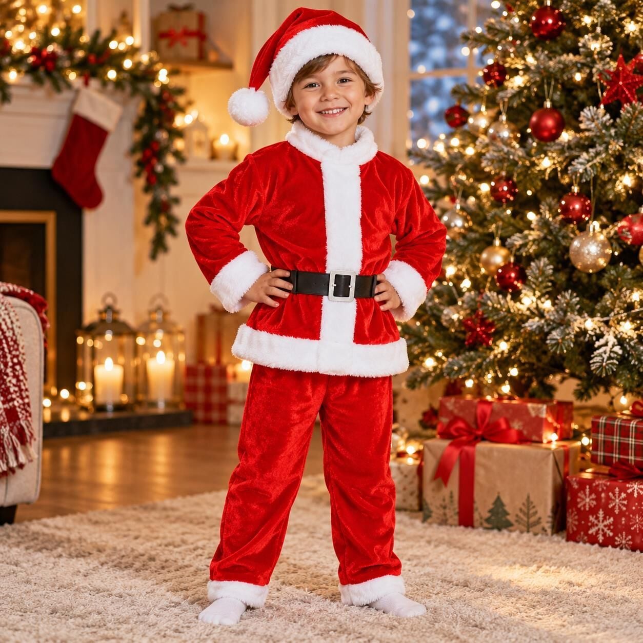 KOSTÜM NOEL ÇOCUK 4/6 YAŞ (1 KOLİ 100 PK)