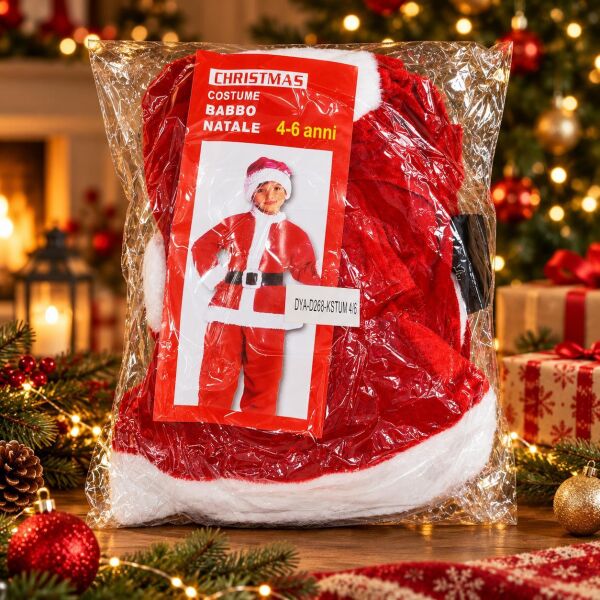 KOSTÜM NOEL ÇOCUK 4/6 YAŞ (1 KOLİ 100 PK)