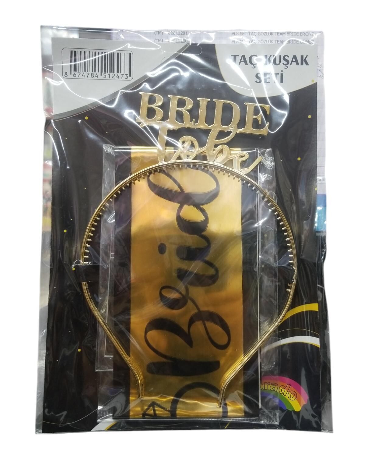 PLS SET TAÇ KUŞAK BRİDE TO BE ALTIN