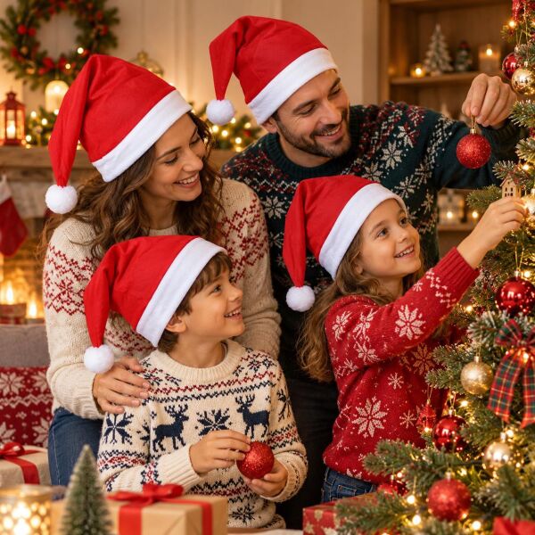 ŞAPKA NOEL KÜÇÜK ELYAF 12Lİ (1 KOLİ 2400 ADET )