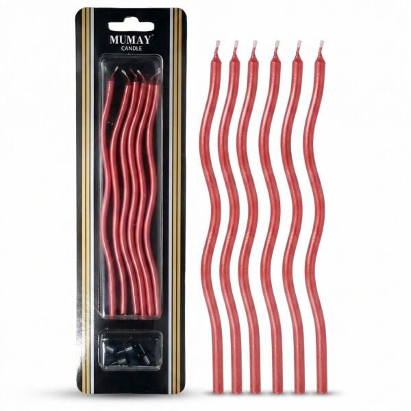 MUM 16 CM 6 LI BURGULU KIRMIZI