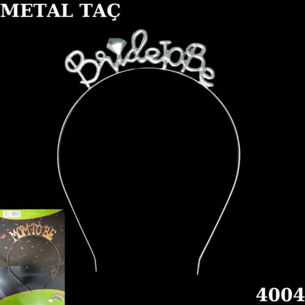 TAÇ METAL BRİDE TO BE GÜMÜŞ