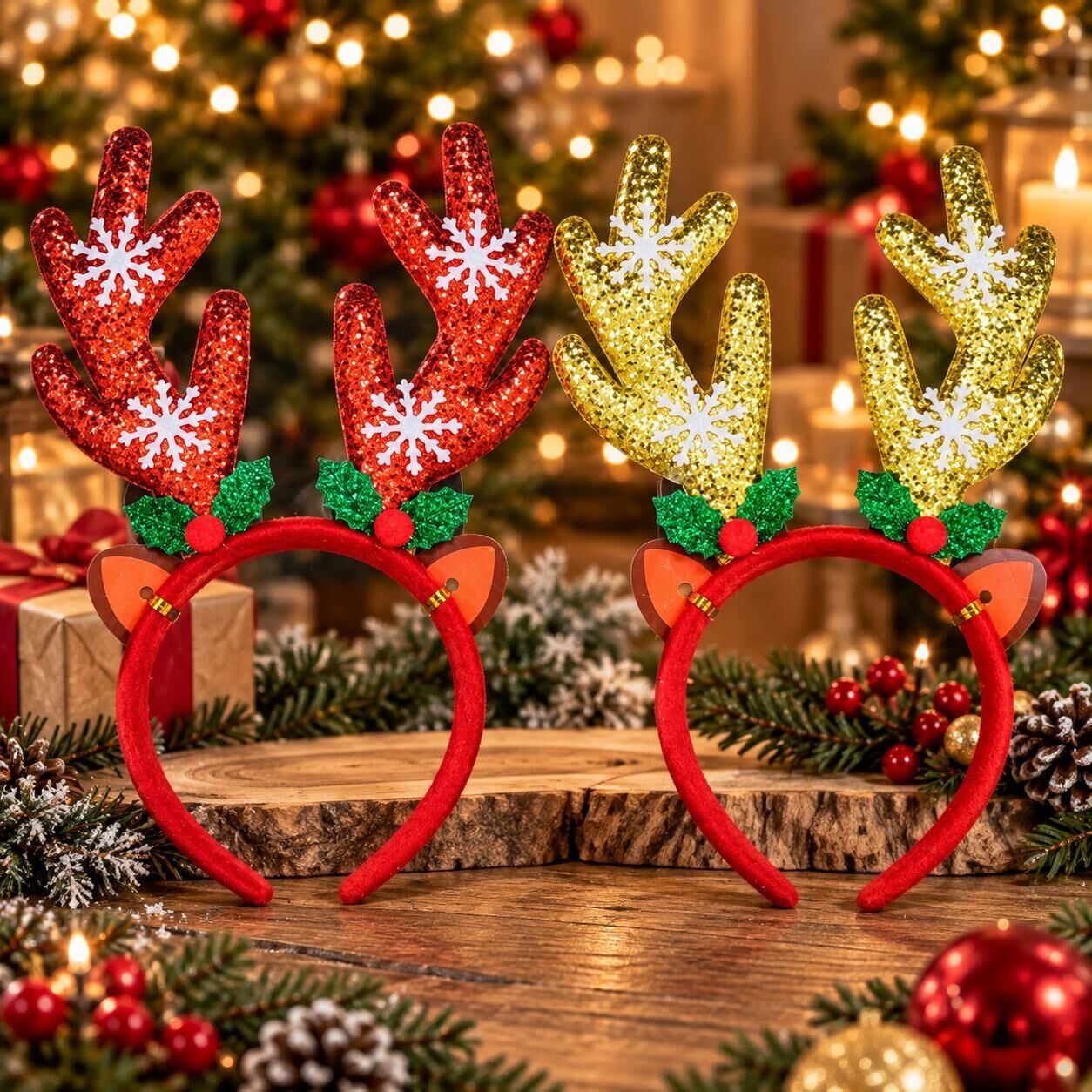 TAÇ NOEL12 Lİ GEYİK PARLAK KAR TANE(1 KOLİ 600 AD)