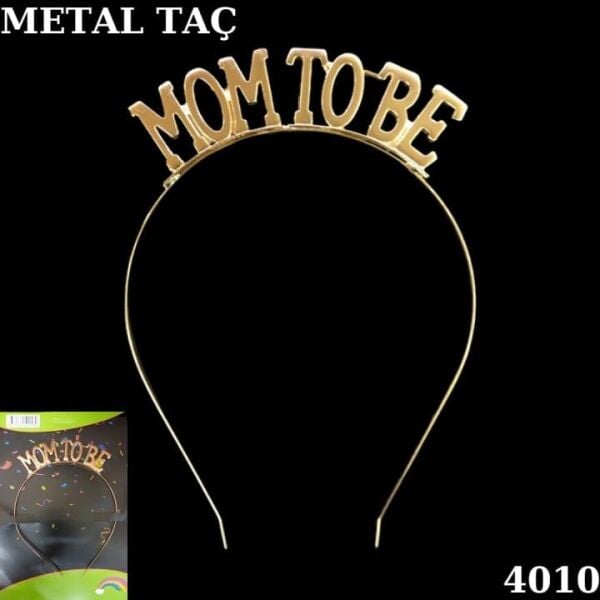 TAÇ METAL MOM TO BE ALTIN