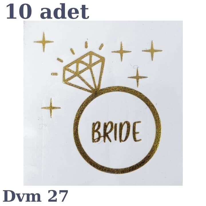 DÖVME BRİDE ALTIN YÜZÜK NO:27 10 LU