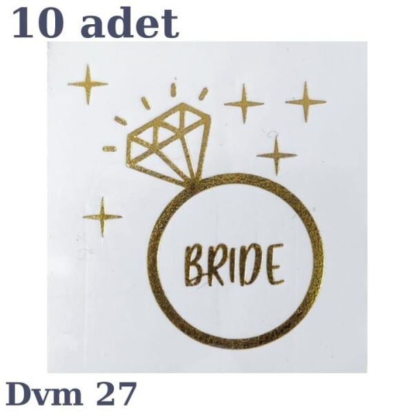 DÖVME BRİDE ALTIN YÜZÜK NO:27 10 LU