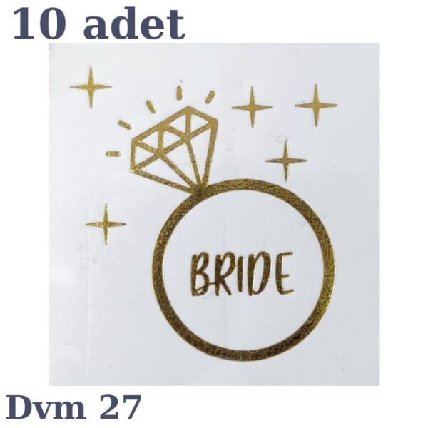 DÖVME BRİDE ALTIN YÜZÜK NO:27 10 LU
