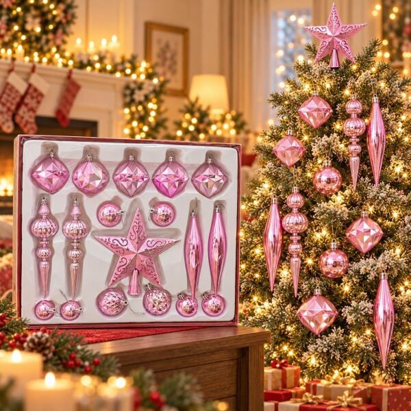 DAMLA LÜX SET BÜYÜK PEMBE 18 Lİ  (1 KOLİ 40 PK)
