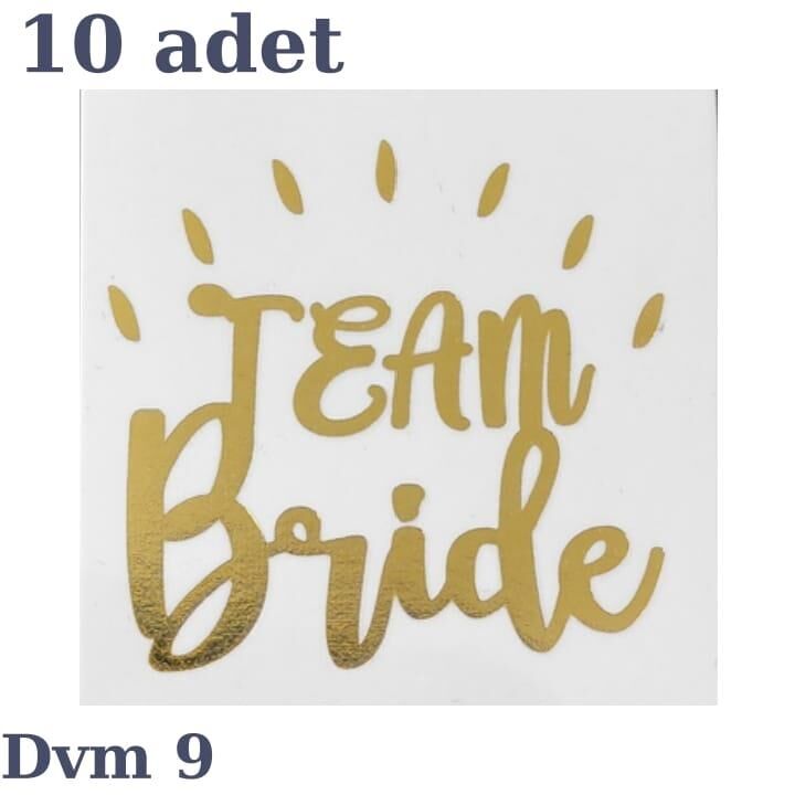 DÖVME TEAM BRİDE ALTIN NO:9 10 LU
