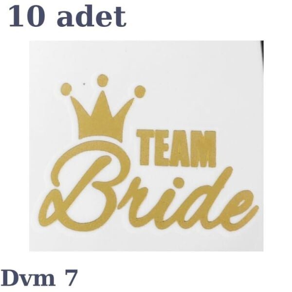DÖVME TEAM BRİDE ALTIN NO:7 10 LU