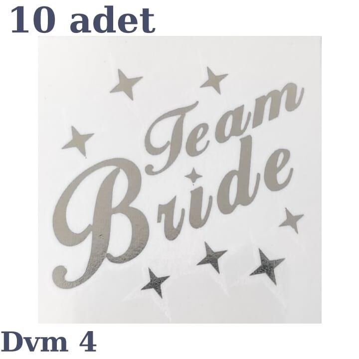 DÖVME TEAM BRİDE GÜMÜŞ NO:4 10 LU