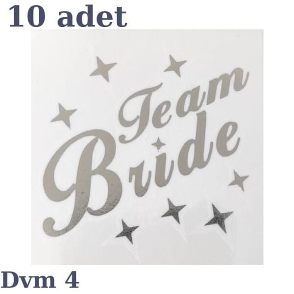 DÖVME TEAM BRİDE GÜMÜŞ NO:4 10 LU