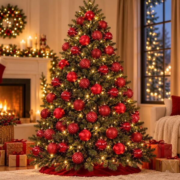 LÜX NOEL TOP 4 CM KIRMIZI 45 Lİ (1 KOLİ 60 PK)