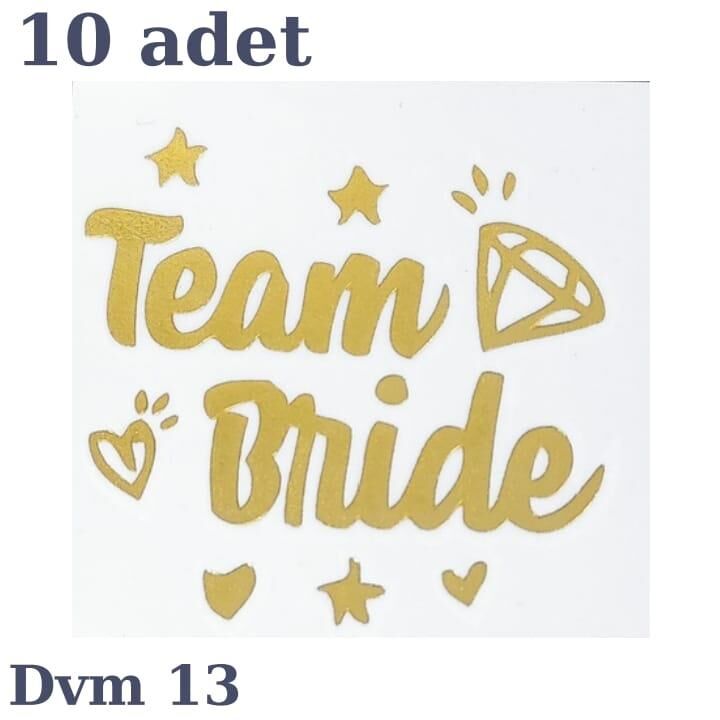 DÖVME TEAM BRİDE ALTIN NO:13 10 LU