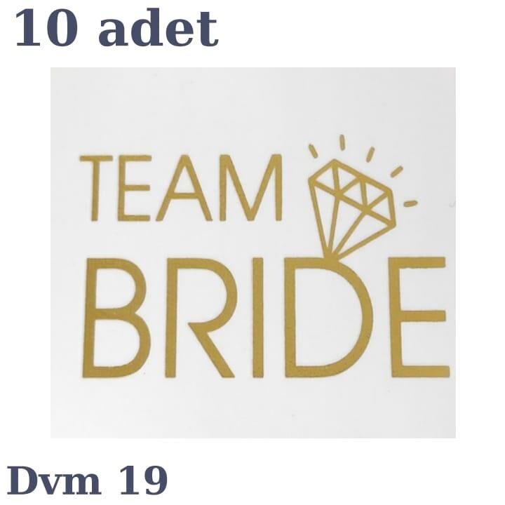 DÖVME TEAM BRİDE ALTIN NO:19 10 LU