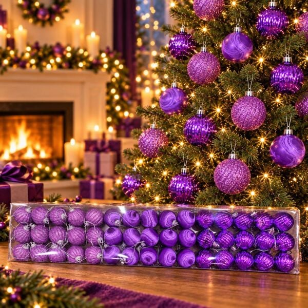LÜX NOEL TOP 4 CM MOR 45 Lİ (1 KOLİ 60 PK)