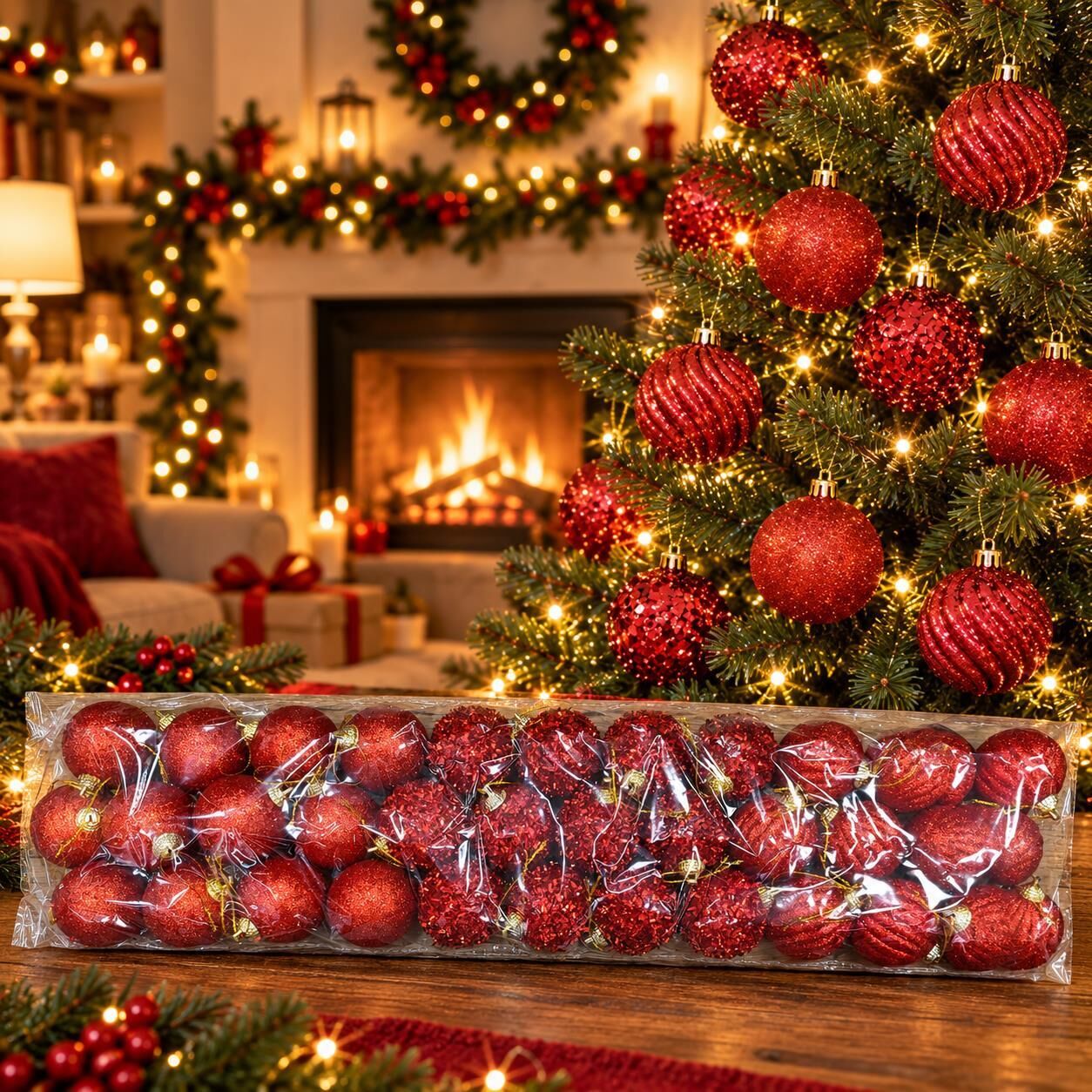 LÜX NOEL TOP 5 CM KIRMIZI 48 Lİ (1 KOLİ 36 PK)