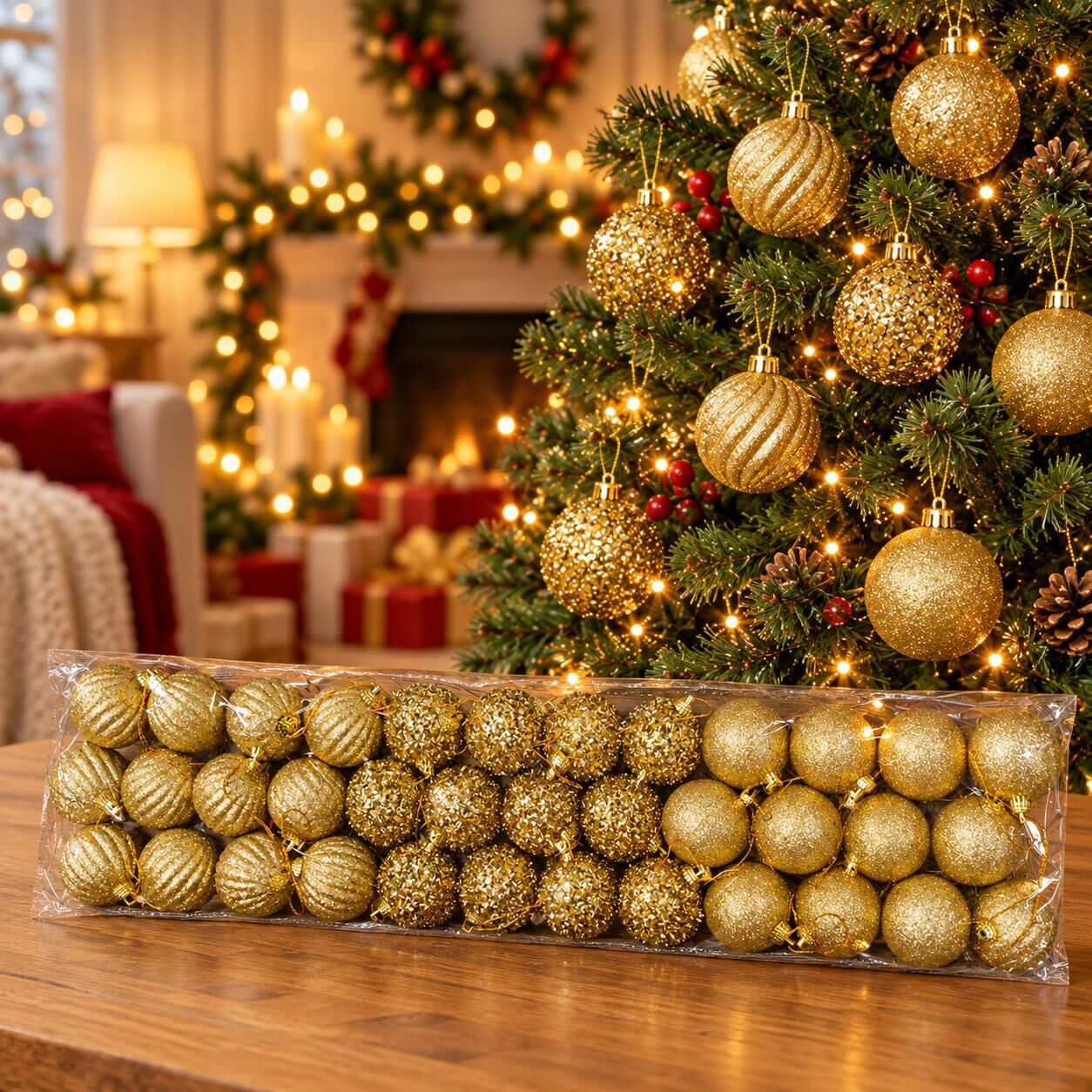 LÜX NOEL TOP 5 CM GOLD 48 Lİ (1 KOLİ 36 PK)