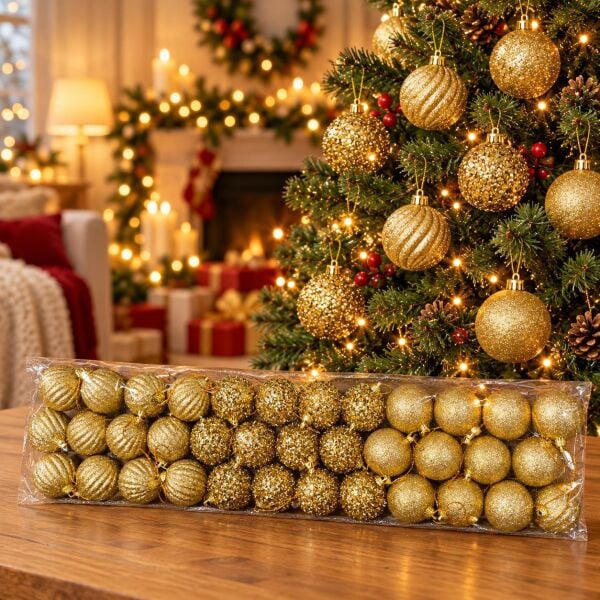 LÜX NOEL TOP 5 CM GOLD 48 Lİ (1 KOLİ 36 PK)