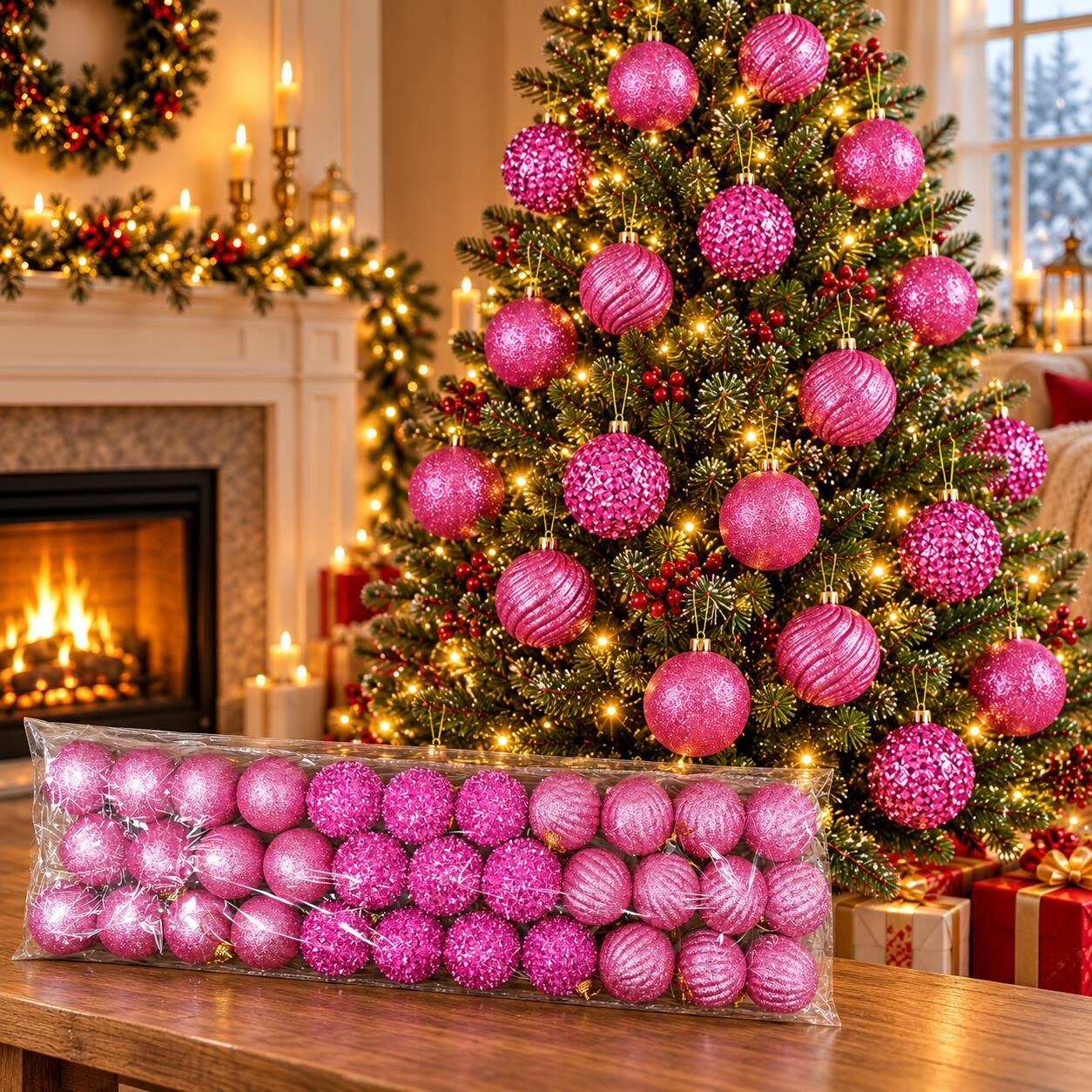 LÜX NOEL TOP 5 CM PEMBE 48 Lİ (1 KOLİ 36 PK)