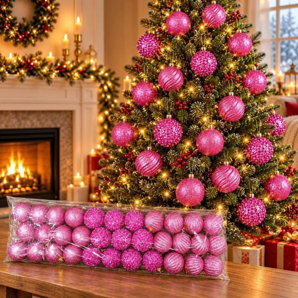 LÜX NOEL TOP 5 CM PEMBE 48 Lİ (1 KOLİ 36 PK)