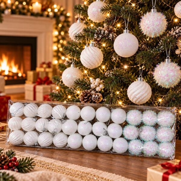 LÜX NOEL TOP 5 CM BEYAZ 48 Lİ (1 KOLİ 36 PK)