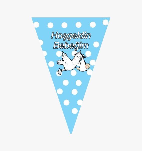FLAMA HOŞGELDİN BEBEĞİM MAVİ LEYLEKLİ