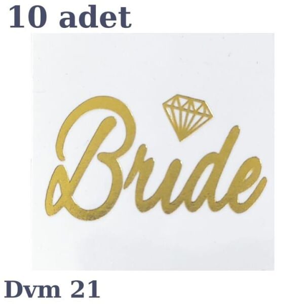 DÖVME BRİDE ALTIN ELMAS NO:21 10 LU