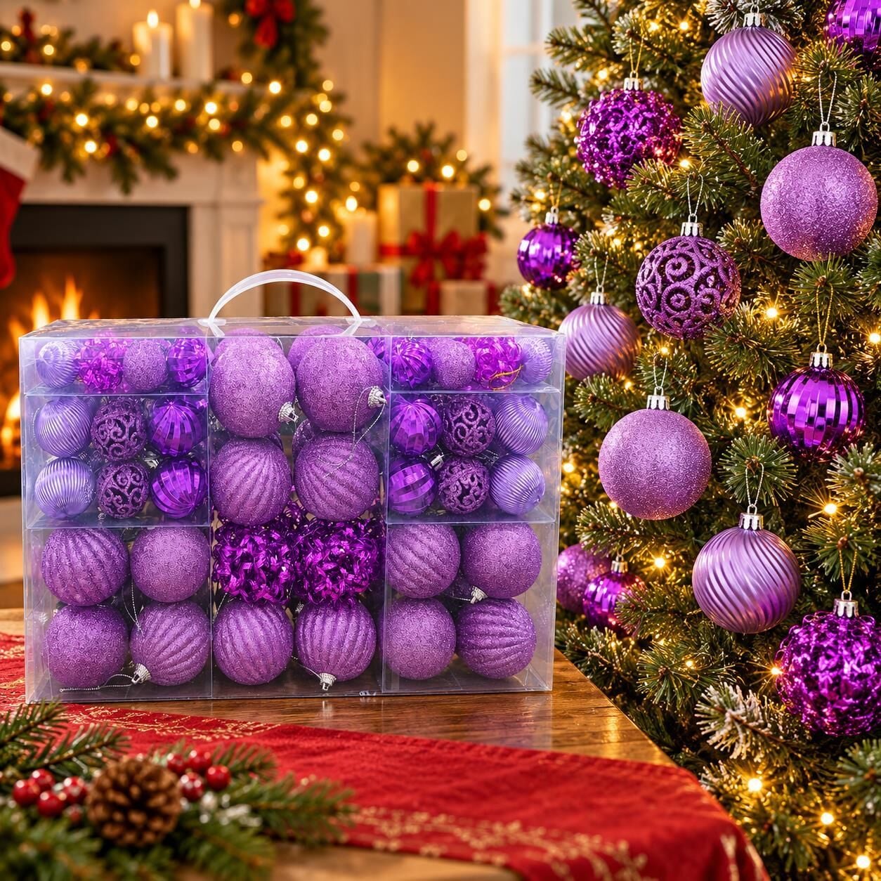 LÜX ÇANTA NOEL TOP MOR 100 LÜ (1 KOLİ 24 PK)