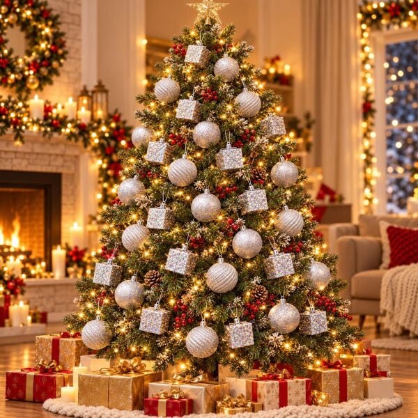 LÜX NOEL TOP 6 CM GÜMÜŞ 48 Lİ (1 KOLİ 20 PK)