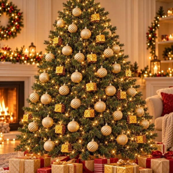 LÜX NOEL TOP 6 CM GOLD 48 Lİ (1 KOLİ 20 PK)