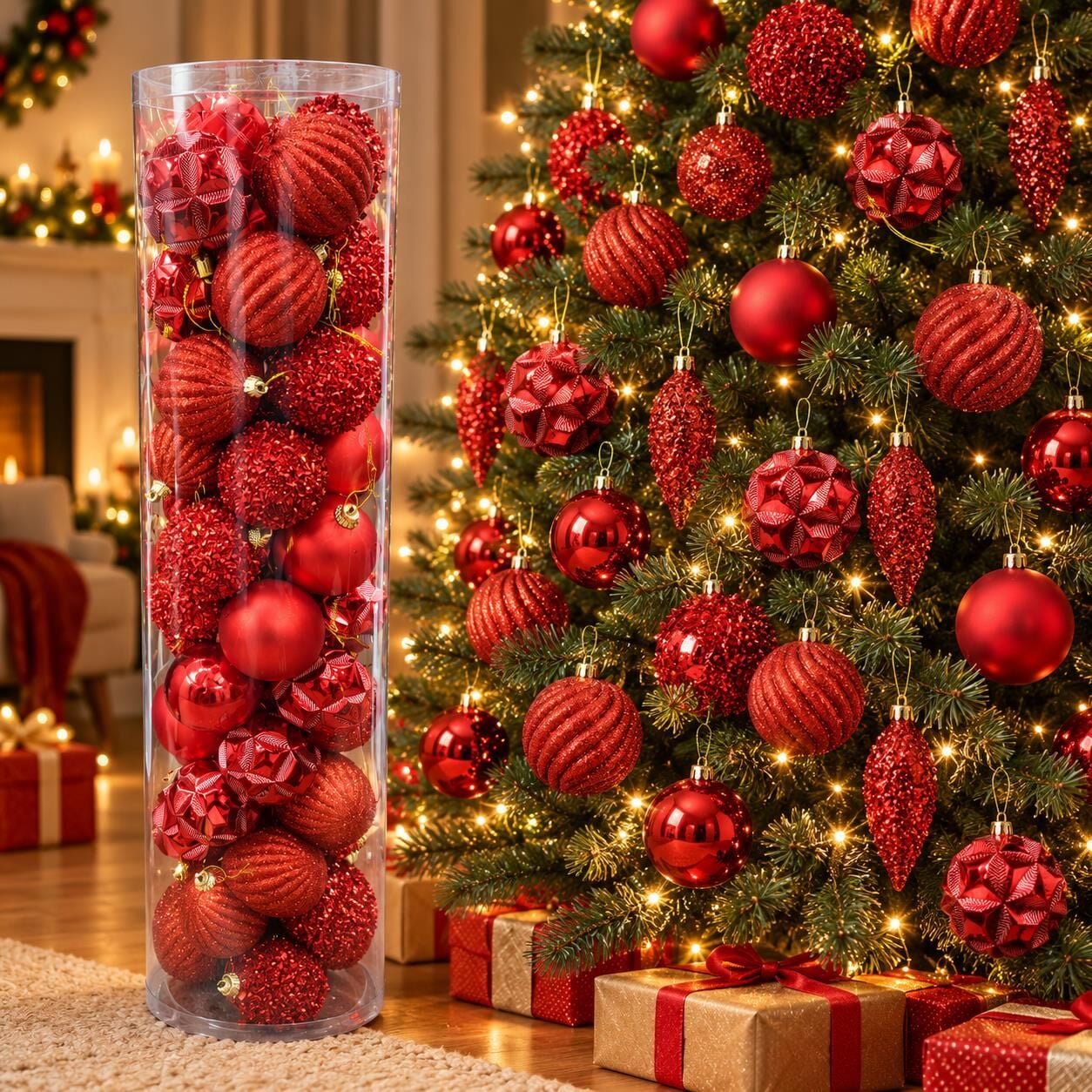 LÜX NOEL TOP 6 CM KIRMIZI 48 Lİ (1 KOLİ 20 PK)