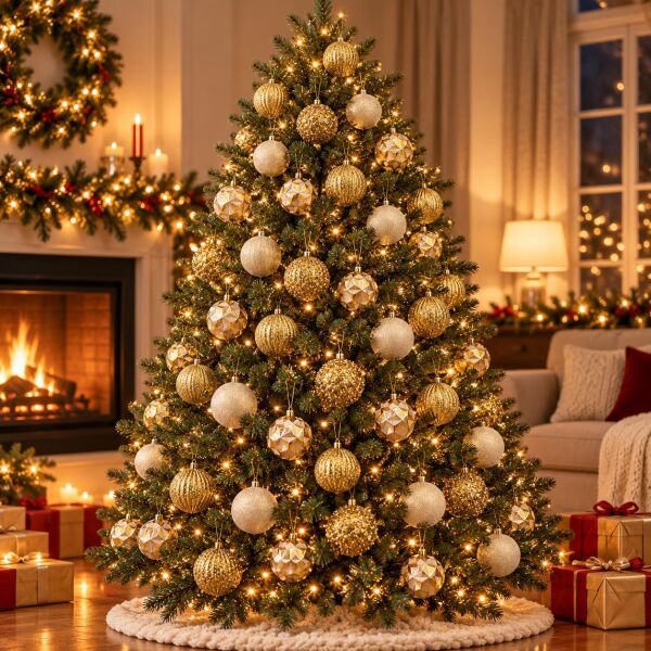 LÜX NOEL TOP 6 CM GOLD 48 Lİ (1 KOLİ 20 PK)