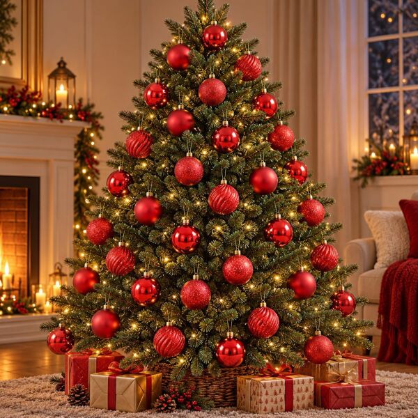 LÜX NOEL TOP 6 CM KIRMIZI 16 LI (1 KOLİ 60 PK)